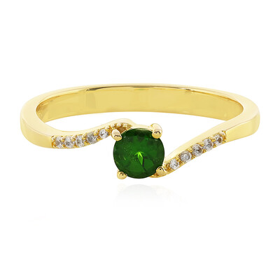 Anello in argento con Diopside Russo