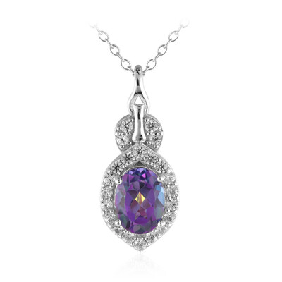 Collana in argento con Topazio Mistico