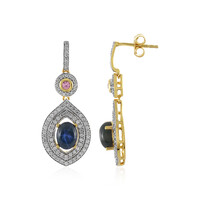 Orecchini in argento con Zaffiro Stellato Blu