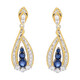 Orecchini in argento con Zaffiro Blu (Gems en Vogue)