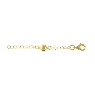 Chiusura magnetica in argento placcato oro giallo - 6 cm - 1,6 g