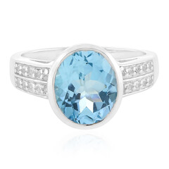 Anello in argento con Topazio Blu Cielo