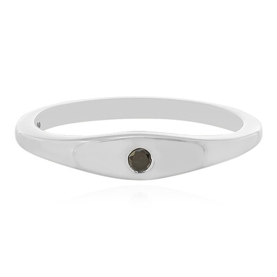 Anello in argento con Diamante Nero