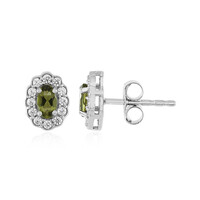 Orecchini in argento con Moldavite