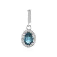 Ciondolo in argento con Fluorite Petrolio del Belgio