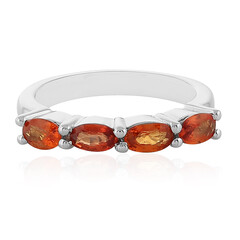 Anello in argento con Zaffiro Tramonto