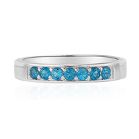 Anello in argento con Apatite Blu Neon