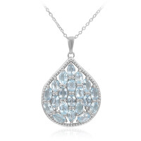 Collana in argento con Topazio Blu Cielo