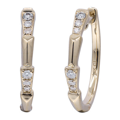 Orecchini in oro con Diamante I1 (H) (CIRARI)
