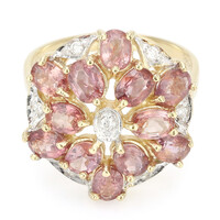 Anello in oro con Zaffiro Padparadscha (non riscaldato) (AMAYANI)