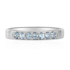 Anello in argento con Topazio Blu Svizzero