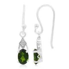 Orecchini in argento con Diopside Russo