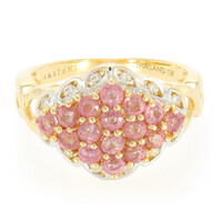 Anello in oro con Zaffiro Padparadscha (non riscaldato) (AMAYANI)
