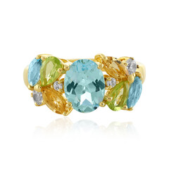 Anello in argento con Topazio Blu Cielo