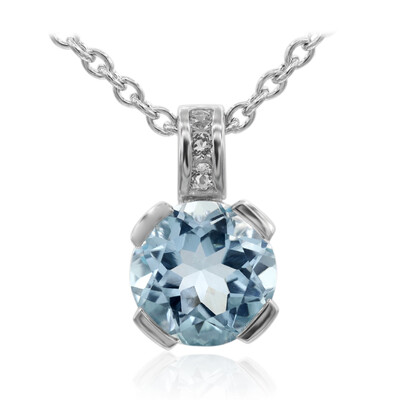 Collana in argento con Topazio Blu Cielo