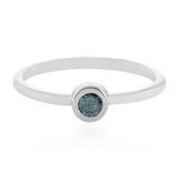 Anello in argento con Diamante Blu