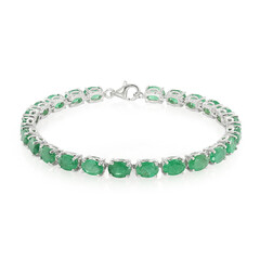 Bracciale in argento con Smeraldo Zambia