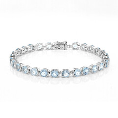 Bracciale in argento con Topazio Blu Cielo
