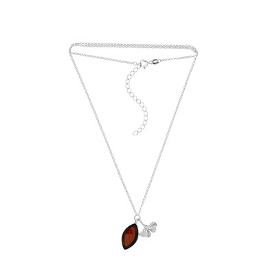 Collana in argento con Ambra Baltica (dagen)