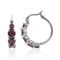 Orecchini in argento con Rubino