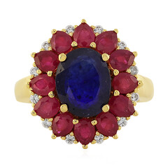 Anello in argento con Zaffiro Blu del Madagascar