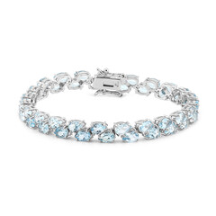 Bracciale in argento con Topazio Blu Cielo