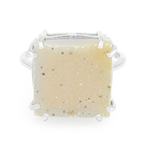 Anello in argento con Agata Glitter