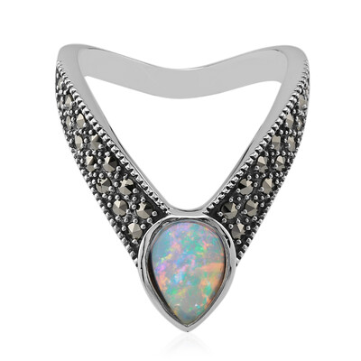 Anello in argento con Opale di Welo (Annette classic)