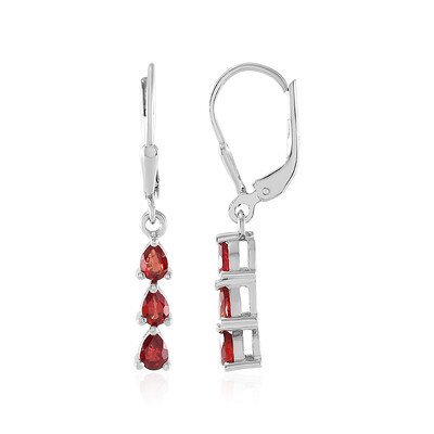 Orecchini in argento con Rubino Tanzania