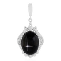 Ciondolo in argento con Diopside Stellato d'India