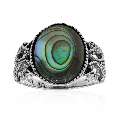 Anello in argento con Conchiglia Abalone (Art of Nature)
