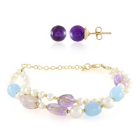Parure in argento con Ametista Zambiana (Riya)