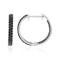 Orecchini in argento con Spinello Nero