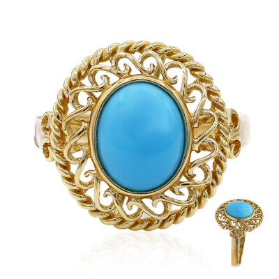 Anello in oro con Turchese Arizona