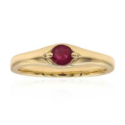 Anello in oro con Berillo Rosso