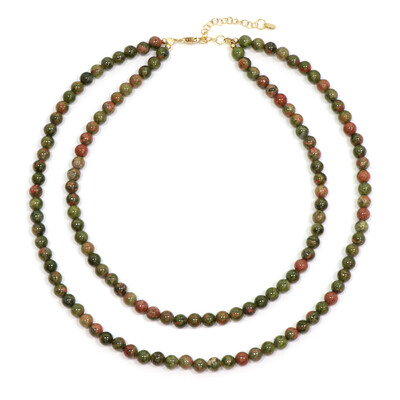 Collana in argento con Unakite