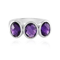 Anello in argento con Ametista Zambiana