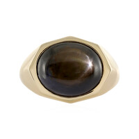 Anello in oro con Zaffiro Stellato Nero
