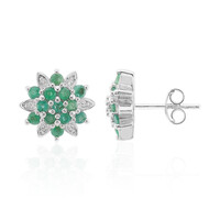 Orecchini in argento con Smeraldo Brasiliano