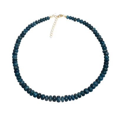 Collana in argento con Apatite Blu Neon