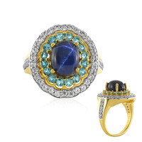 Anello in argento con Zaffiro Stellato Blu