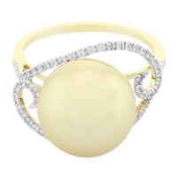Anello in oro con Perla Dorata dei Mari del Sud (TPC)
