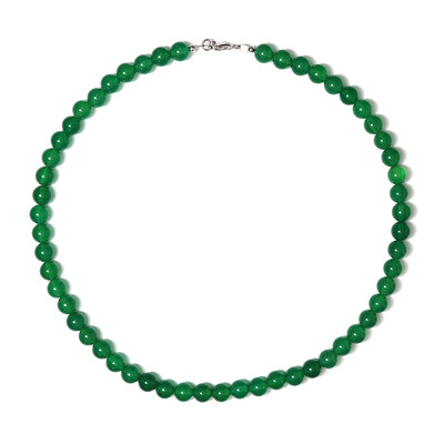 Collana in argento con Onice Verde