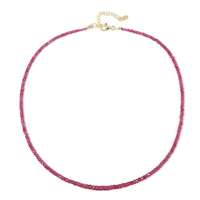 Collana placcata in oro con Rubino