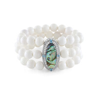 Bracciale in argento con Conchiglia Abalone (Dallas Prince Designs)
