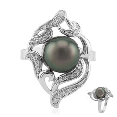 Anello in argento con Perla Tahitiana (TPC)