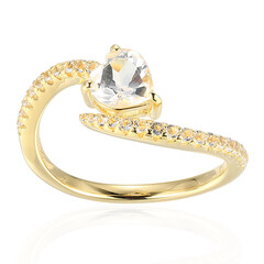Anello in argento con Topazio Bianco