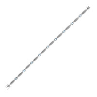 Bracciale in platino con Acquamarina Santa Maria (CUSTODANA)