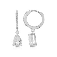 Orecchini in argento con Topazio Bianco
