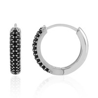 Orecchini in argento con Spinello Nero
